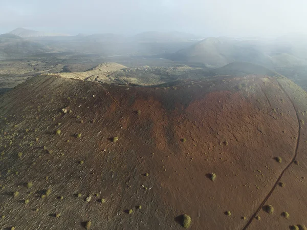 Red Mountain Volcano Aerial View — Stock Fotó