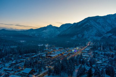 Leavenworth, Washington sunset in December