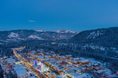 Leavenworth, Washington sunset in December