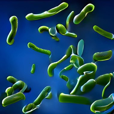 Legionella pneumophila - medical 3d illustration