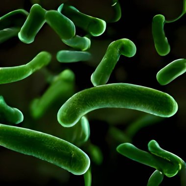 Bacteria Lactobacillus, 3D illustration. lactic acid bacteria.