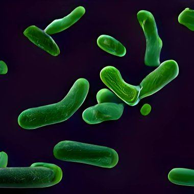 Bacteria Lactobacillus, 3D illustration. lactic acid bacteria.