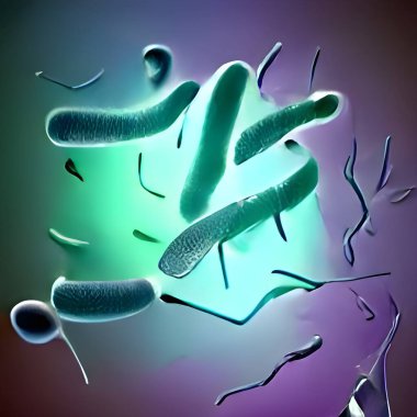Biofilm of antibiotic resistant bacteria, closeup view.