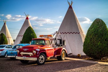 Holbrook, Arizona manzaralı bir turist çadırına.