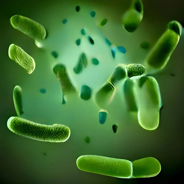 Microscopic View Bacteria Illustration — Foto Stock