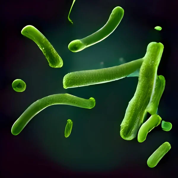 Escherichia Coli Coli Cells Bacteria Microscope — Fotografia de Stock
