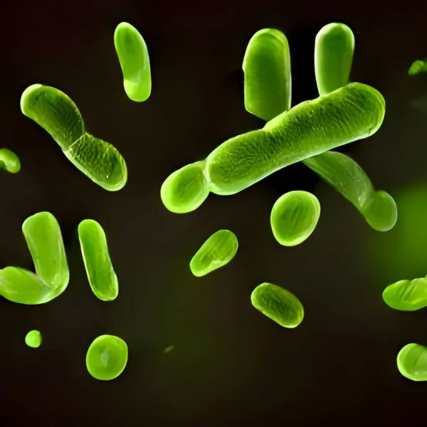 Bacteria Lactobacillus, 3D illustration. lactic acid bacteria.