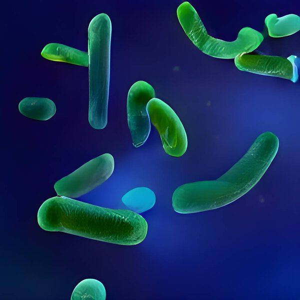 Bacteria Lactobacillus, 3D illustration. lactic acid bacteria.