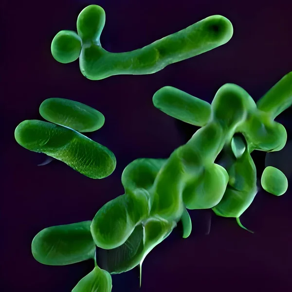 Bacteria Outbreak Bacterial Infection Microscopic Background — Foto Stock