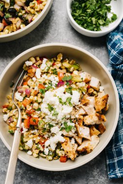 Mexican Street Corn Salad with Grilled Chicken