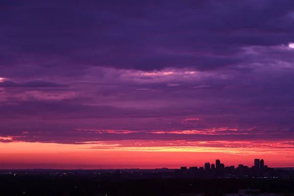 Denver Skyline Sunrise — Stock fotografie