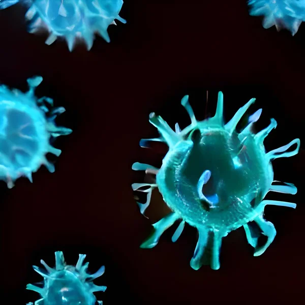 Coronavirus Virus Floating Cellular Environment Background — Stock Photo, Image