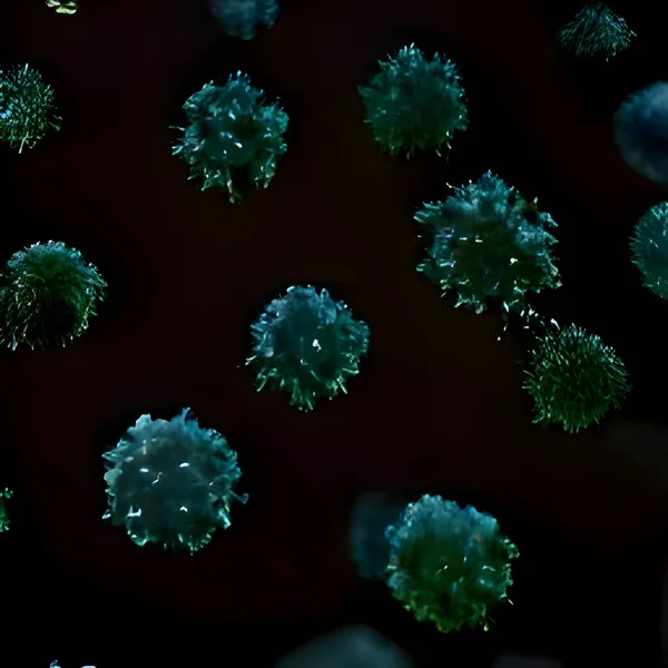 Coronavirus Virus Que Flota Entorno Celular — Foto de Stock