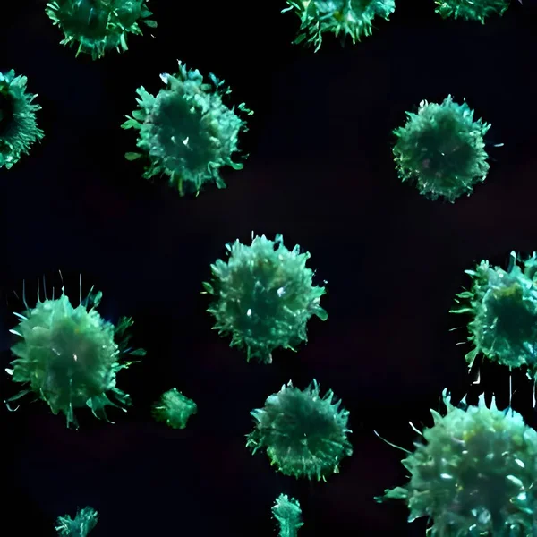 Koronavirus Virus Plovoucí Buněčném Prostředí — Stock fotografie