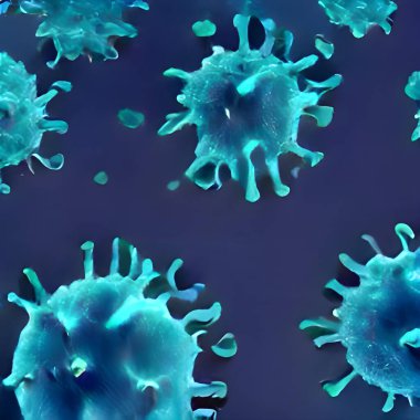 Koronavirüs, hücresel çevrede dolaşan virüs.