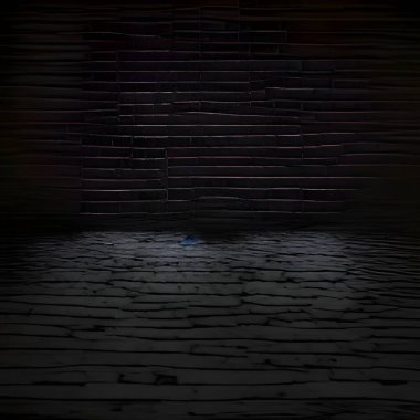 Tuğla duvar, arkaplan, neon ışık