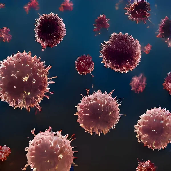 Мікроскопічний Погляд Клітини Вірусу Плаваючого Грипу Небезпечна Хвороба — стокове фото