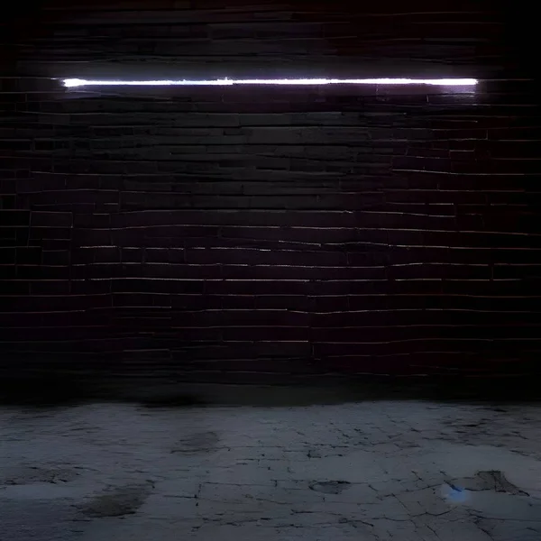 Цегляна Стіна Фон Неонове Світло — стокове фото