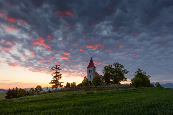 Gotische Kerk Begraafplaats Abramova Dorp Slowakije — Stockfoto