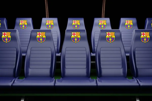 Club Fútbol Barcelona Sustitución Del Asiento Del Banco Renderizado — Foto de Stock