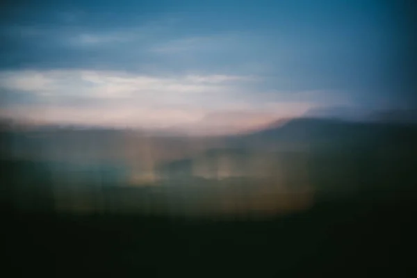 Αφηρημένη Τοπίο Στο Βουνό Sunset Soft Focus — Φωτογραφία Αρχείου