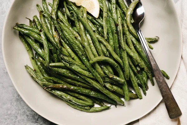 Frijoles Verdes Picantes Con Limón —  Fotos de Stock