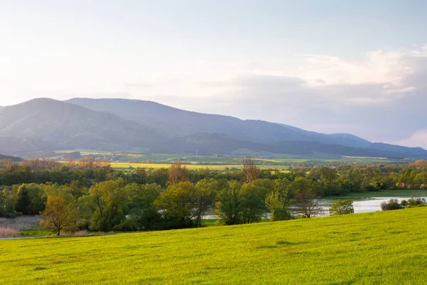 Povodňová Pláň Řeky Turiec Obci Socovce Slovensko — Stock fotografie