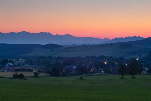 Vesnice Blatnica Malé Fatry Severním Slovensku — Stock fotografie