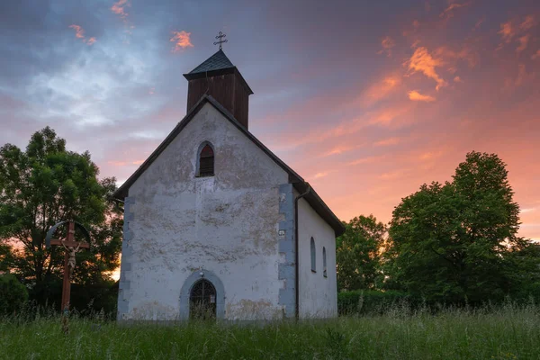 Γοτθική Εκκλησία Στο Χωριό Jazernica Στην Περιοχή Turiec Σλοβακία — Φωτογραφία Αρχείου