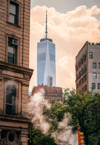 Wieżowiec Miasta Nowy Jork Centrum Miasta Widoki World Trade Center — Zdjęcie stockowe