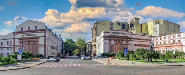 Odessa Ukraina 2022 Plac Teatralny Historycznym Centrum Odessy Ukraina Słoneczny — Zdjęcie stockowe