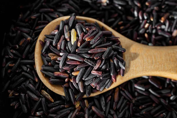 Black Rice Also Known Purple Rice Forbidden Rice — Stock Photo, Image