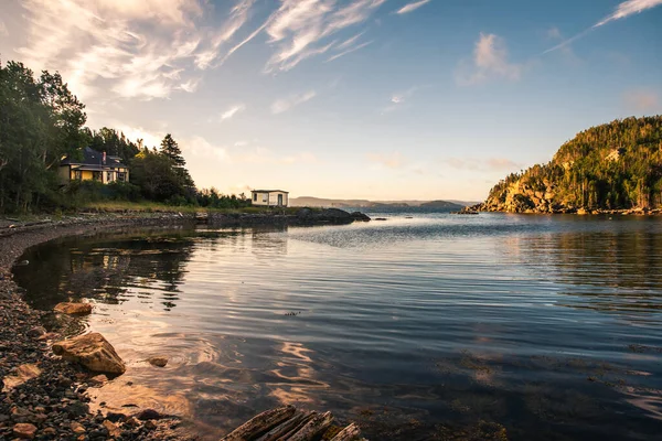 Cichy Poranek Wiejskiej Społeczności Rybackiej Nowej Fundlandii Kanada — Zdjęcie stockowe