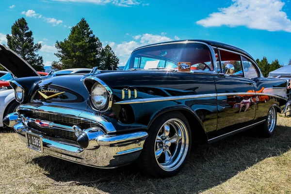 Lincoln Julio 2019 Viejo Coche Muscular Chevrolet Personalizado Bien Mantenido — Foto de Stock