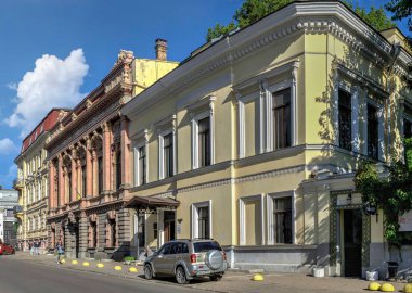 Odessa, Ukraine 04.09.2022. Palace of Count Tolstoy in the historical center of Odessa, Ukraine, on a sunny summer day