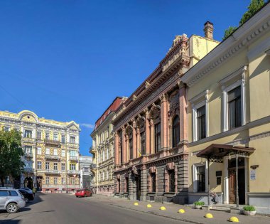 Odessa, Ukraine 04.09.2022. Palace of Count Tolstoy in the historical center of Odessa, Ukraine, on a sunny summer day