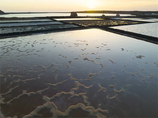 Salt Fields Aerial View — Stock Photo, Image