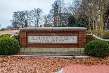 Clemson, SC, USA - Jan 2, 2021: The Clemson University clipart