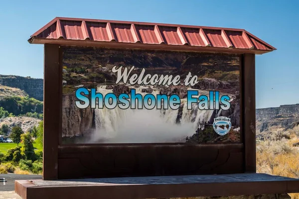 Twin Falls Usa Sept 2021 Welcoming Signboard Entry Point Preserve — Stock Photo, Image