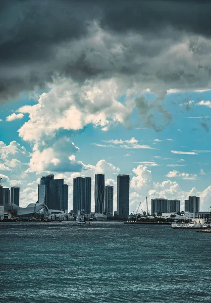 도시의 스카이라인 Miami Usa Florida 허리케인 — 스톡 사진