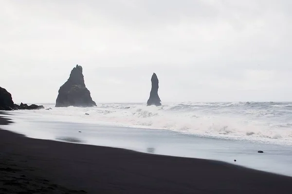 Plaża Black Sand Islandii — Zdjęcie stockowe