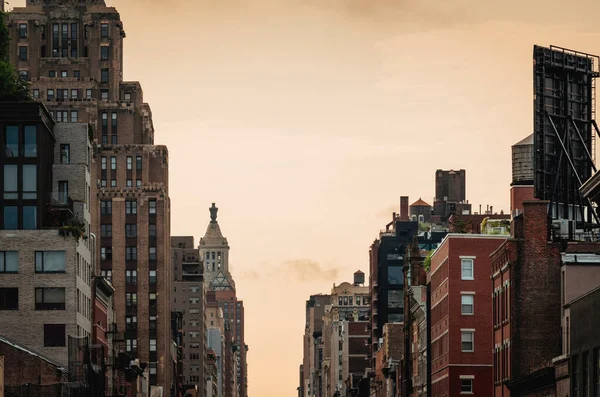 Budynki Miasta Niebo Nowy Jork Manhattan — Zdjęcie stockowe