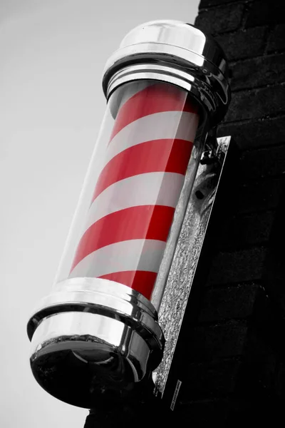 Abstract Selective Colour Barbers Pole — Stock Photo, Image