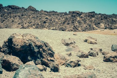 İnanılmaz ay manzarası, Mina de San Jos 'dan Teide manzarası. 