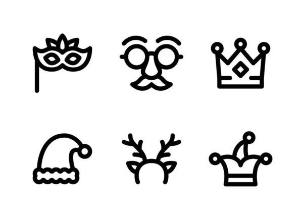 Conjunto Simple Iconos Línea Vectorial Relacionados Con Partido Contiene Iconos — Archivo Imágenes Vectoriales