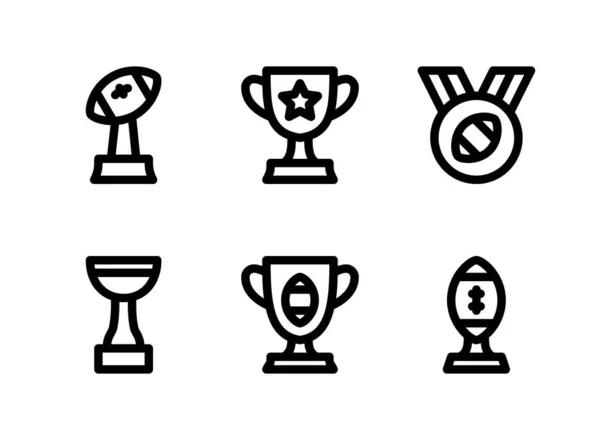 Simple Set Super Bowl Related Vector Line Icons Contains Icons — Stock Vector