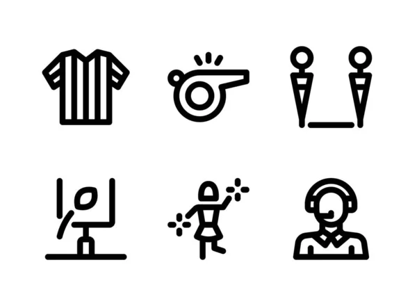 Простой Набор Векторных Иконок Связанных Американским Футболом Содержит Иконы Качестве — стоковый вектор
