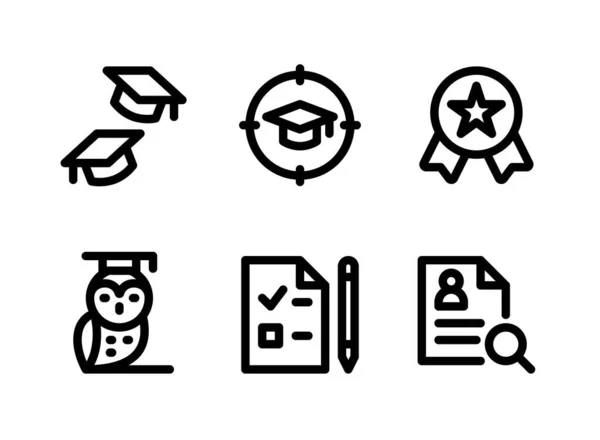 Einfache Reihe Von Graduierung Verwandte Vektorzeilen Symbole Enthält Symbole Wie — Stockvektor