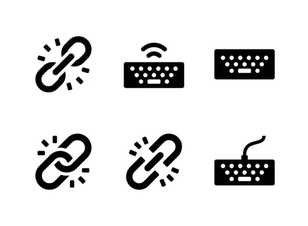 Simple Set User Interface Related Vector Solid Icons Contains Icons — Vector de stock
