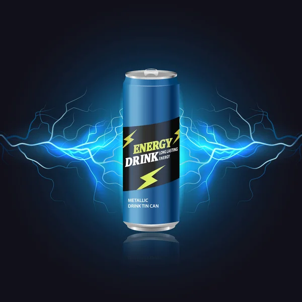 Aluminiumdosen Attrappen Metalldosen Für Bier Limonade Saft Energy Drink Vektorillustration — Stockvektor